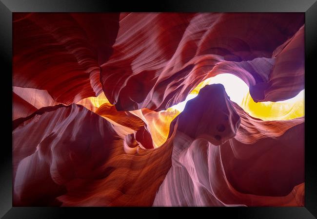 Lower Antelope Canyon in Arizona - most beautiful  Framed Print by Erik Lattwein