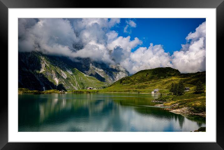 Amazing Switzerland - Mountain Lake Truebsee Framed Mounted Print by Erik Lattwein