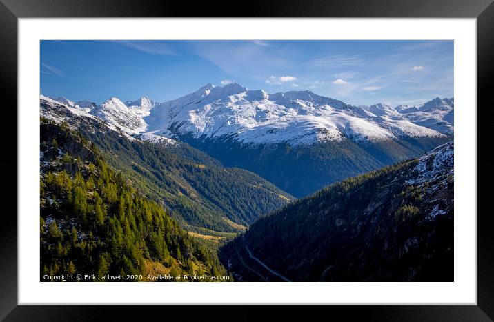 The amazing landscape of the Swiss Alps - beautiful Switzerland Framed Mounted Print by Erik Lattwein