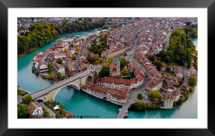 The historic district of Bern - the capital city of Switzerland Framed Mounted Print by Erik Lattwein