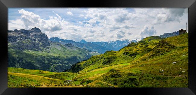 Amazing nature of Switzerland in the Swiss Alps Framed Print by Erik Lattwein
