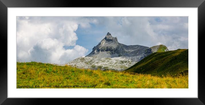 The Swiss Alps at Melchsee Frutt Framed Mounted Print by Erik Lattwein