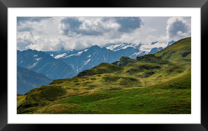 Amazing nature of Switzerland in the Swiss Alps Framed Mounted Print by Erik Lattwein
