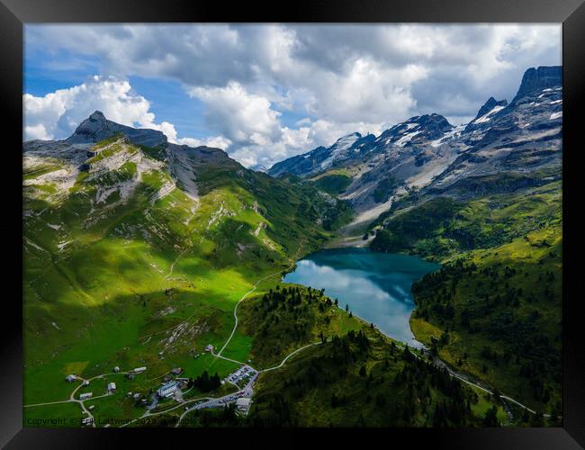 Wonderful Mountain Lake in the Swiss Alps Framed Print by Erik Lattwein
