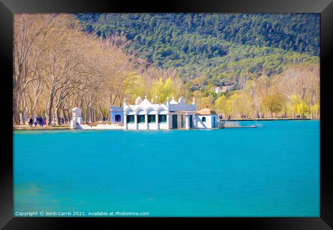 Blues of Banyoles in Spring - CR2103-4866-PIN Framed Print by Jordi Carrio