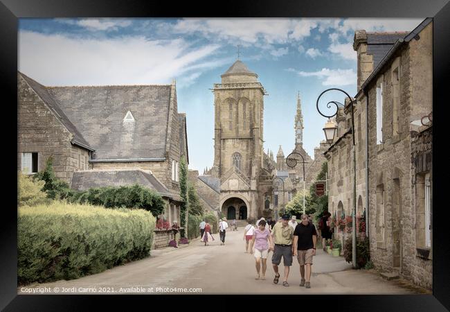 Visit to the medieval town of Locronan, Brittany - 5 Framed Print by Jordi Carrio