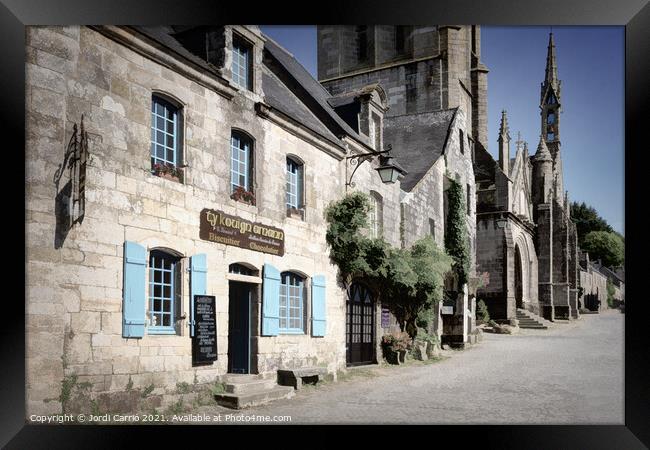 Visit to the medieval town of Locronan, Brittany - 2 Framed Print by Jordi Carrio