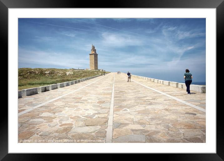 Access road to the Hercules Tower, Galicia - 1  Framed Mounted Print by Jordi Carrio