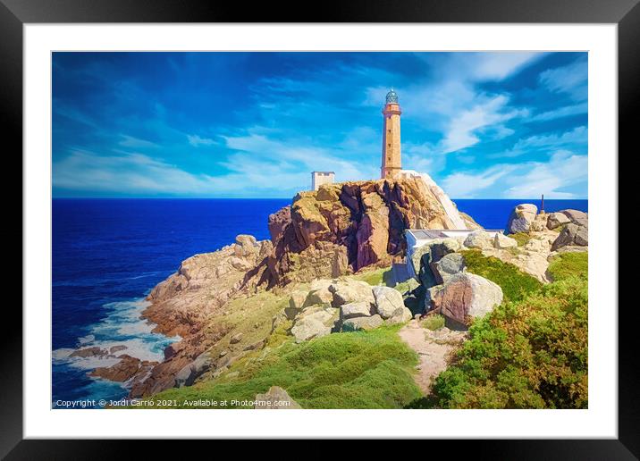 Cabo Vilán Lighthouse - 2 Framed Mounted Print by Jordi Carrio