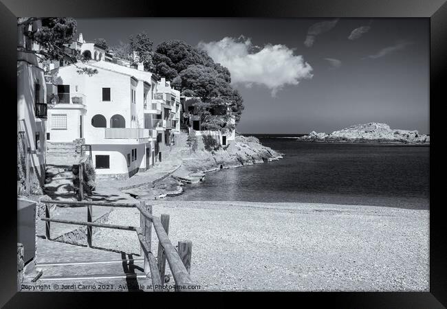 Sa Tuna Beach - C1903--5271-BW Framed Print by Jordi Carrio