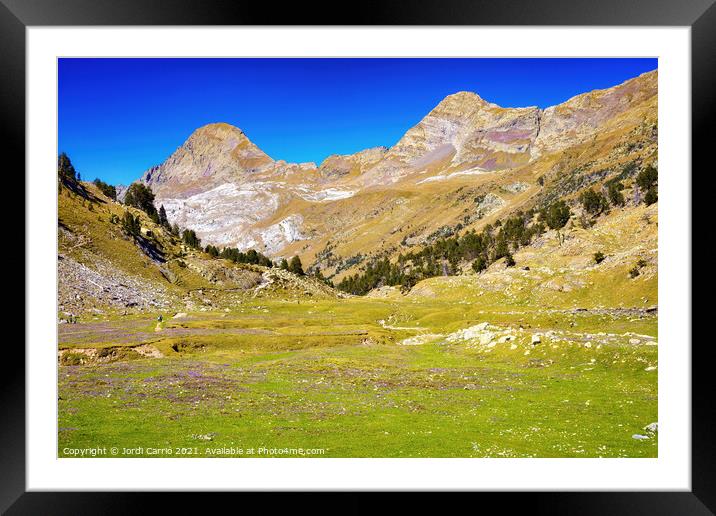 High mountain excursion to Aigualluds Framed Mounted Print by Jordi Carrio