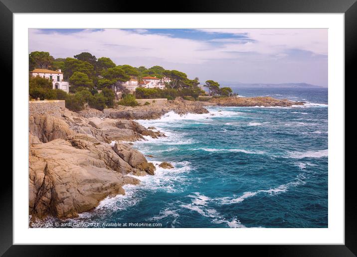 The coast of contrast - CR2109-5782-GLA Framed Mounted Print by Jordi Carrio