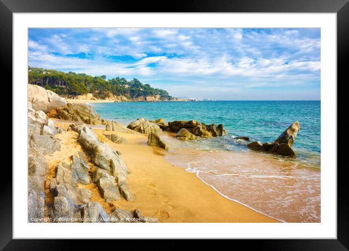 Cristus Beach - Costa Brava - Glamor Edition  Framed Mounted Print by Jordi Carrio