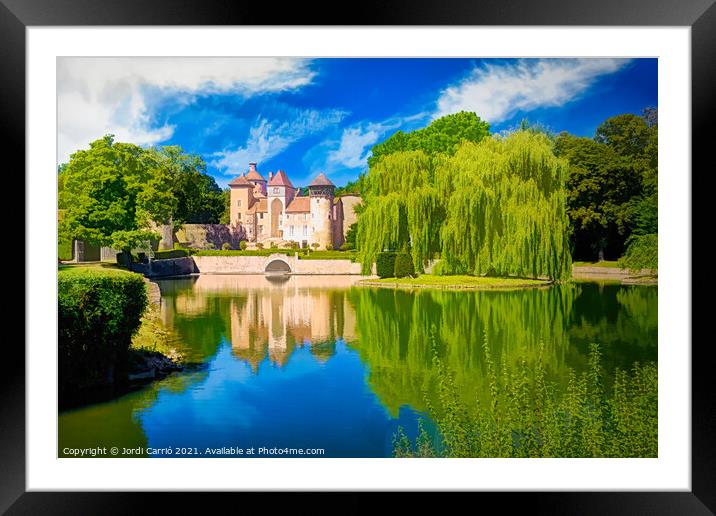 Castle of Sercy, Burgundy - Picturesque Edition Framed Mounted Print by Jordi Carrio