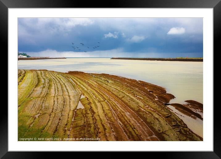 Mystical Low Tide in Hondarribia - CR2106-5554-GLA Framed Mounted Print by Jordi Carrio