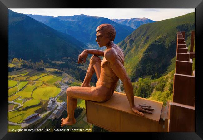 The thinking man of Canillo - CR2110-6056-PIN Framed Print by Jordi Carrio
