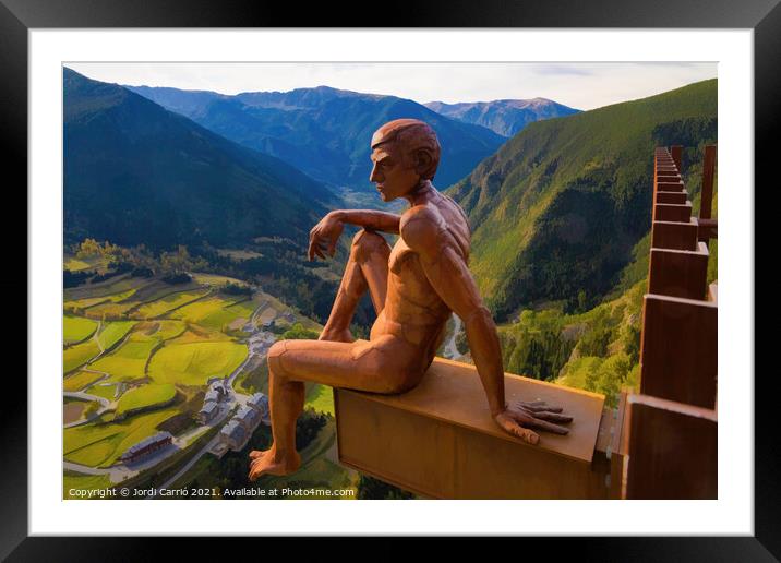The thinking man of Canillo - CR2110-6056-PIN Framed Mounted Print by Jordi Carrio