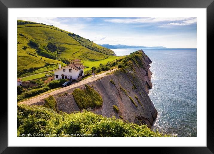 Zumaya Flysch Cliffs, Gipuzkoa - CR2106-5675-GLA Framed Mounted Print by Jordi Carrio