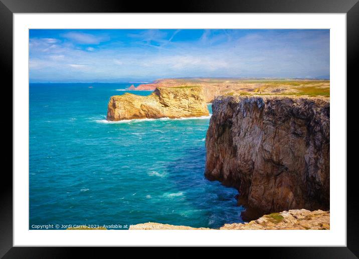 Cliffs of Cape San Vicente - Picturesque Edition  Framed Mounted Print by Jordi Carrio