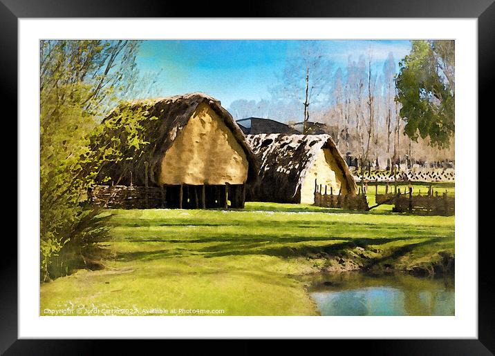 Banyoles Cabins - CR2103-4893-WAT Framed Mounted Print by Jordi Carrio
