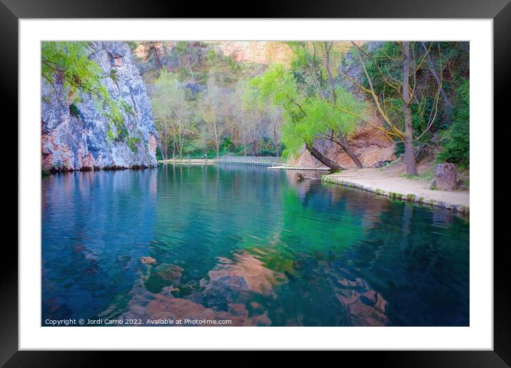 Natural park of the monastery of Piedra - Picturesque Edition - 1 Framed Mounted Print by Jordi Carrio