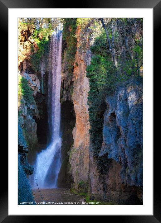Natural park of the monastery of Piedra -Orton glow Edition  Framed Mounted Print by Jordi Carrio