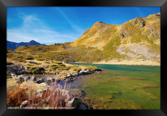 Tristaina Middle Lake - CR2110-5933-PIN Framed Print by Jordi Carrio