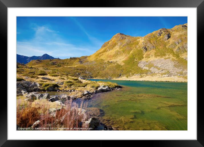 Tristaina Middle Lake - CR2110-5933-PIN Framed Mounted Print by Jordi Carrio