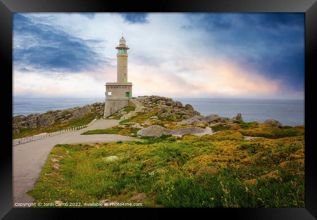 Cape Nariga Lighthouse; Galicia Framed Print by Jordi Carrio