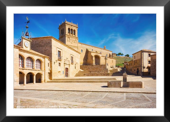 Fifteenth-century architectural complex of Moron of Almazan, Castilla and Leon Framed Mounted Print by Jordi Carrio