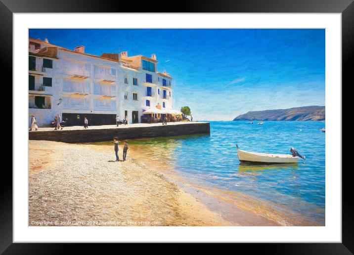 Es Pianc beach in Cadaques - C1905 5595 PIN Framed Mounted Print by Jordi Carrio