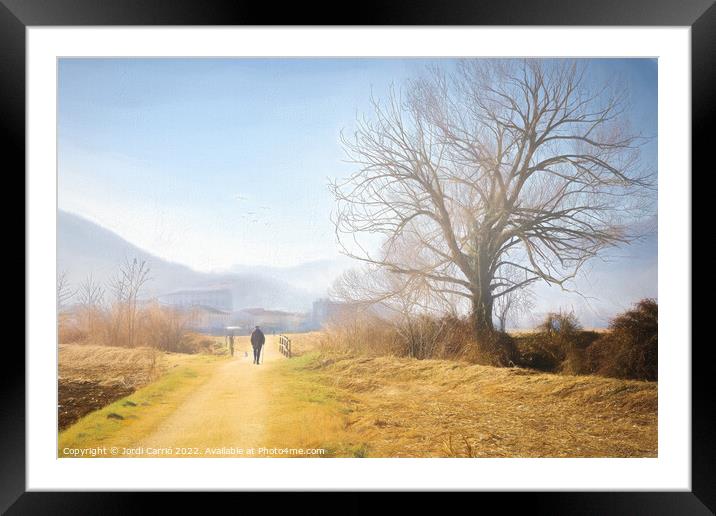 Mystical Foggy Valley -  Framed Mounted Print by Jordi Carrio