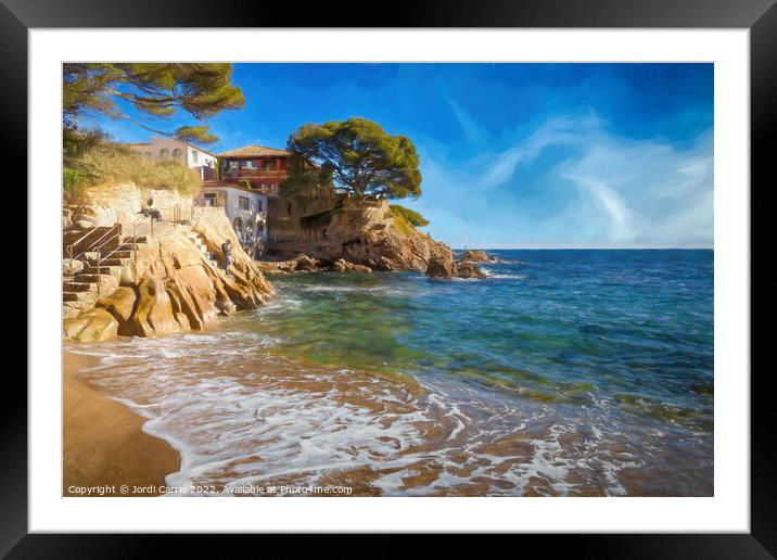 Majestic Beauty of Cala Malaret - CR2201-6750-PIN Framed Mounted Print by Jordi Carrio