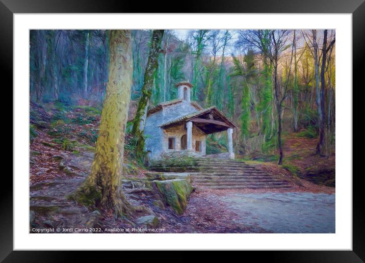 Hermitage of Saint Marti of Corb, Les Preses - 3 - Picturesque E Framed Mounted Print by Jordi Carrio