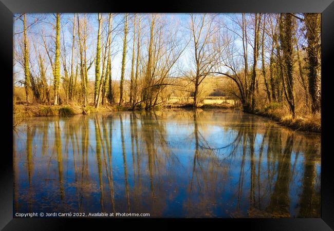 La Moixina wetlands in winter, La Garrotxa - 2 - Framed Print by Jordi Carrio