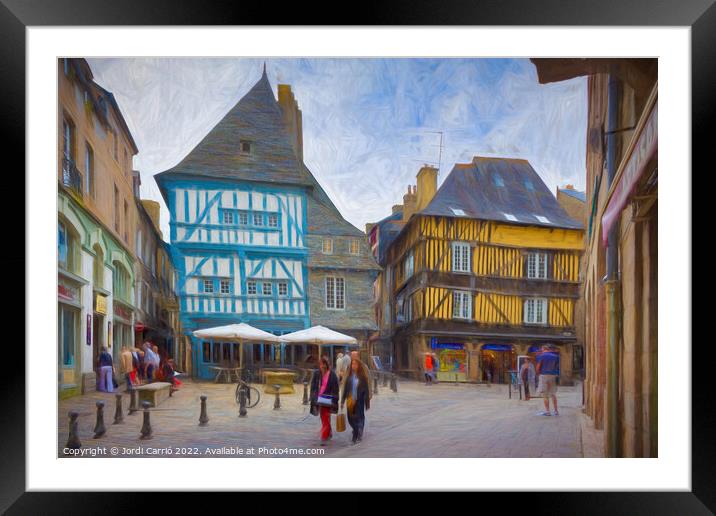 Medieval Charm in Dinan - C1506-1618-PIN Framed Mounted Print by Jordi Carrio