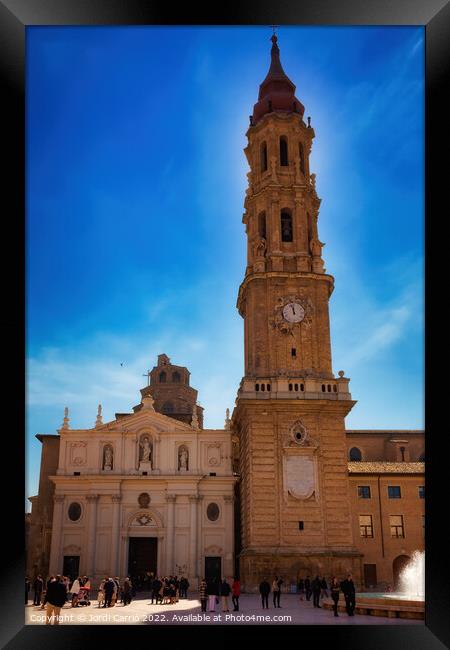 Cathedral of the Savior - SEO in Zaragoza, Spain - 1 Framed Print by Jordi Carrio