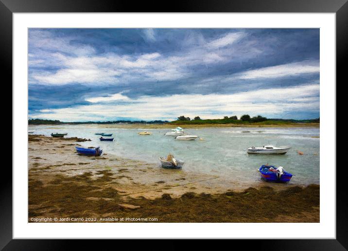 Island of Saint-Cado in Brittany - C1506-2084-OIL Framed Mounted Print by Jordi Carrio