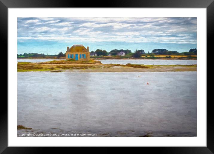 Low tide on Saint Cando - C1506-2087-OIL Framed Mounted Print by Jordi Carrio