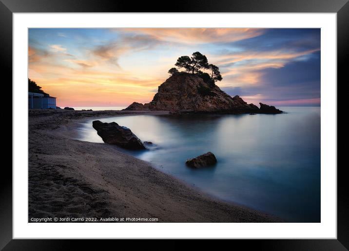 Blue hour at dawn in Cap Roig, Costa Brava, Catalonia - 1 Framed Mounted Print by Jordi Carrio