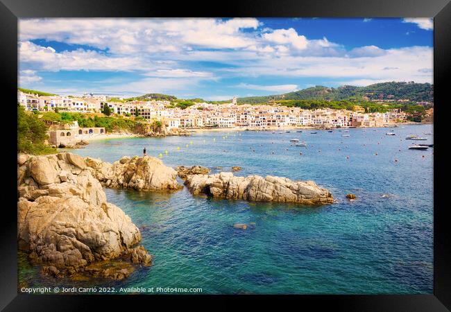 Coast from Calella de Palafrugell to Llafranc, Costa Brava - 6 - Framed Print by Jordi Carrio