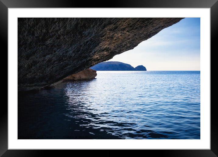 The Majestic Blue Cave of Cabrera - CR2204-7368-GL Framed Mounted Print by Jordi Carrio