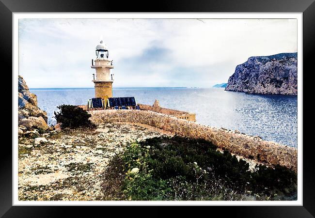 Lighthouse, Dragonera Island - CR2204-7149-WAT Framed Print by Jordi Carrio