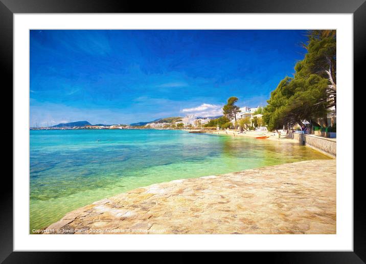 Albercutx Beach, Pollensa - CR2204-7403-ABS Framed Mounted Print by Jordi Carrio