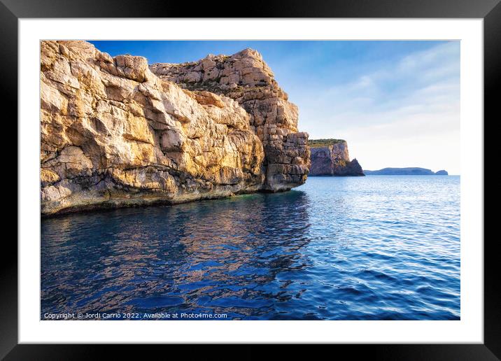 Majestic Cliffs of Cabrera Island - CR2204-7392-OR Framed Mounted Print by Jordi Carrio
