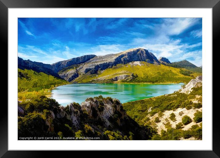 Gorg Blau reservoir - CR2205-7537-ABS Framed Mounted Print by Jordi Carrio