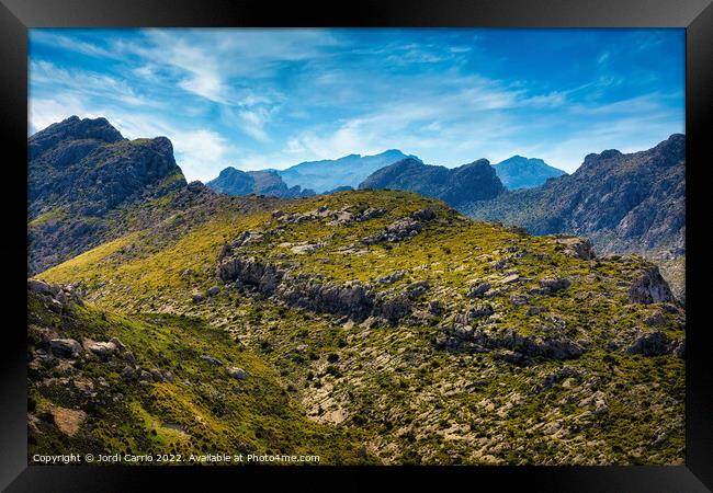 Formentor Mountains - CR2204-7447-ORT Framed Print by Jordi Carrio