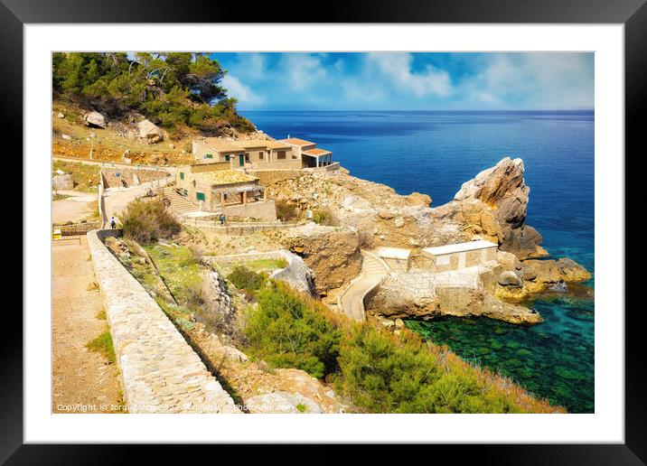 Rugged cove of Estellecns - CR2205-7472-ORT Framed Mounted Print by Jordi Carrio