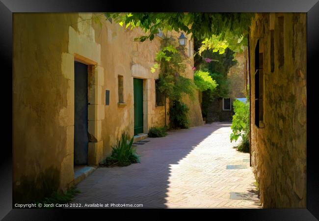 Shadows in San Martí d'Empúries - CR2205-7749-ABS Framed Print by Jordi Carrio