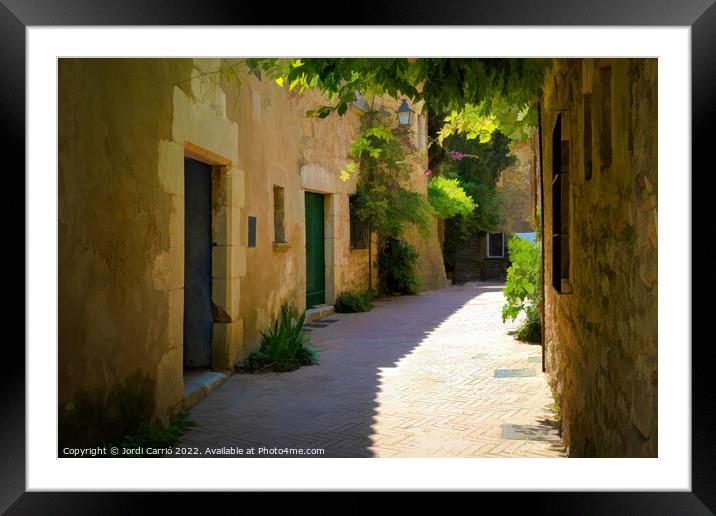 Shadows in San Martí d'Empúries - CR2205-7749-ABS Framed Mounted Print by Jordi Carrio